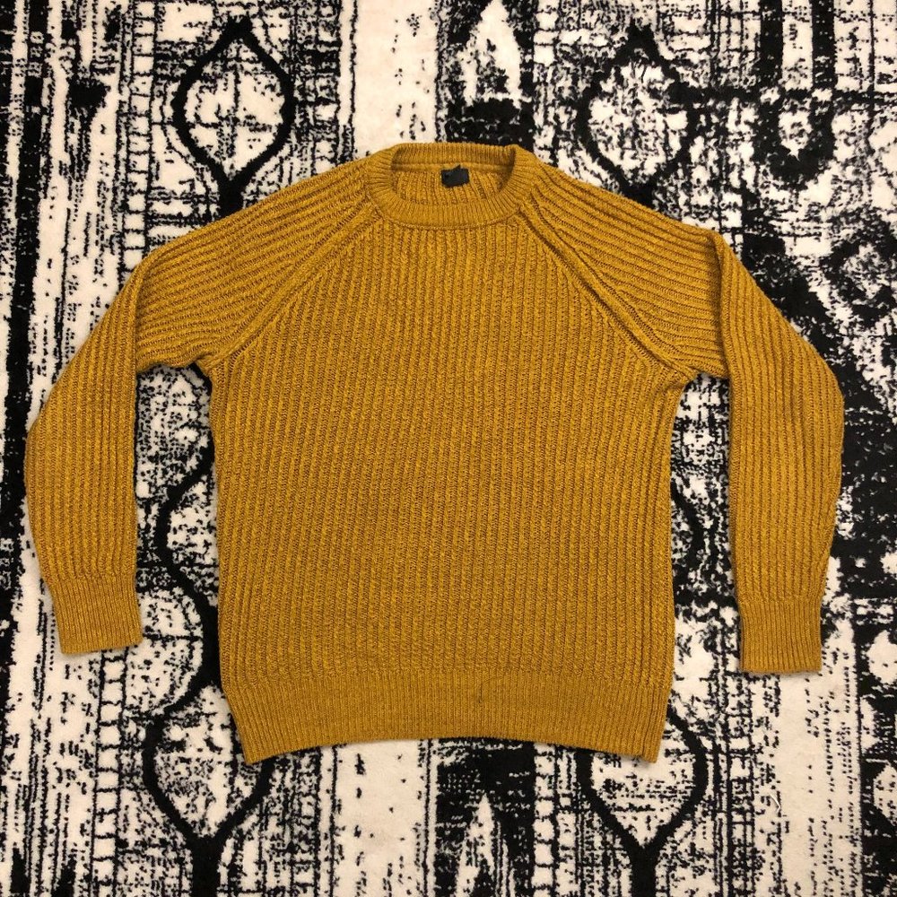 H&M Knit Sweater Mustard/Gold Medium